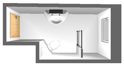 Grundriss mit Objekten und räumlichen Veränderungen